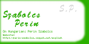 szabolcs perin business card